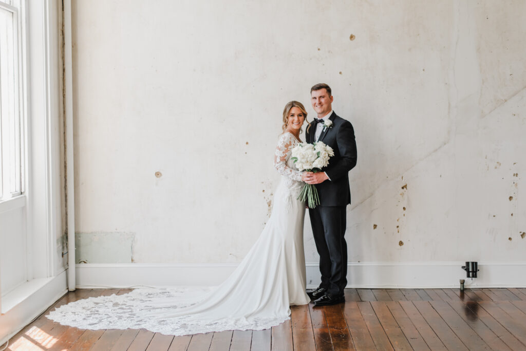 bride and groom portraits at excelsior in lancaster pennsylvania