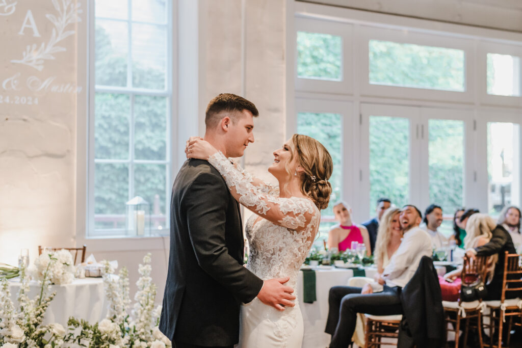 first dance at wedding reception